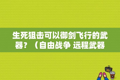 生死狙击可以御剑飞行的武器？（自由战争 远程武器）