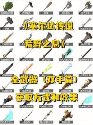 塞尔达怎么获得永久武器？塞尔达武器买