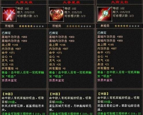 天龙八部神器制作方法？天龙八部有人做武器吗