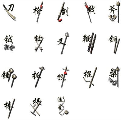 十八般武器分别叫什么名称？有哪些武器名字叫什么名字