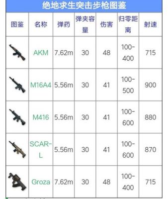 绝地求生武器介绍？（绝地求生武器介绍表）