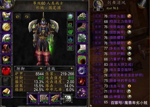 tbc战士宝石选择？（60战士半t半武器）