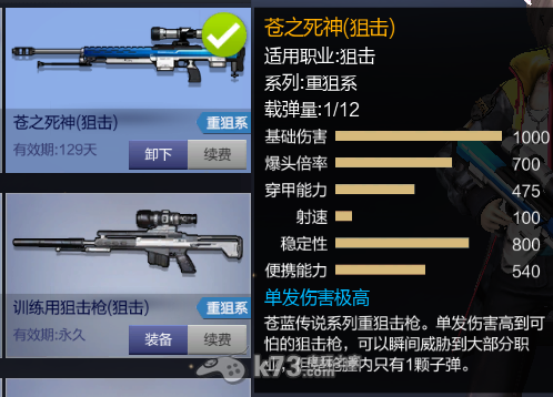 枪神纪狙击觉醒要多少血石？（枪神纪狙击武器大全）