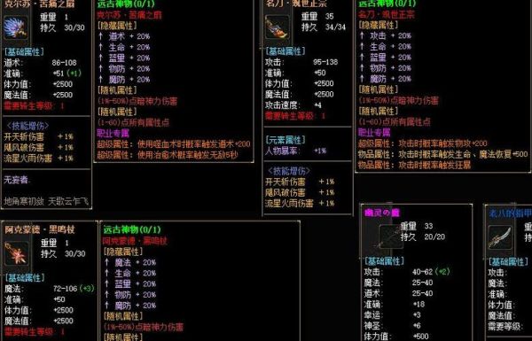 传奇永远一级buff介绍？（传奇武器buff）