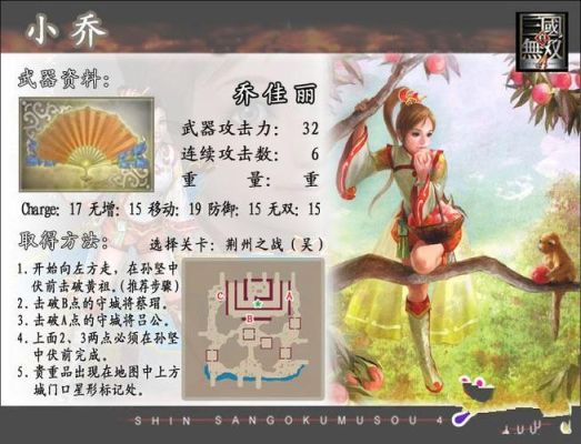 三国群英传7小乔使用什么武器？（三国无双7小乔武器）