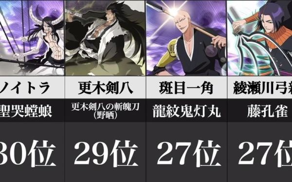 死神队长实力排名？（斩魂刺杀带什么武器）