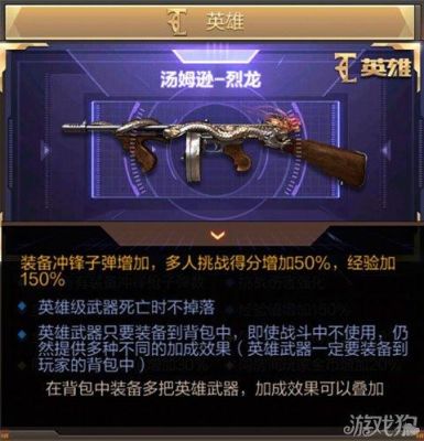 cf汤姆逊怎么获得？（英雄武器汤姆逊）