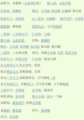 西游记中的各家兵器描写？（强吸武器怎么写的）