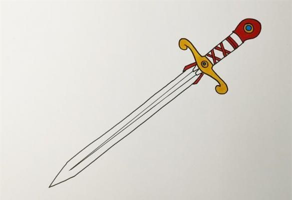 十八般兵器剑的画法？（武器画最简单的）