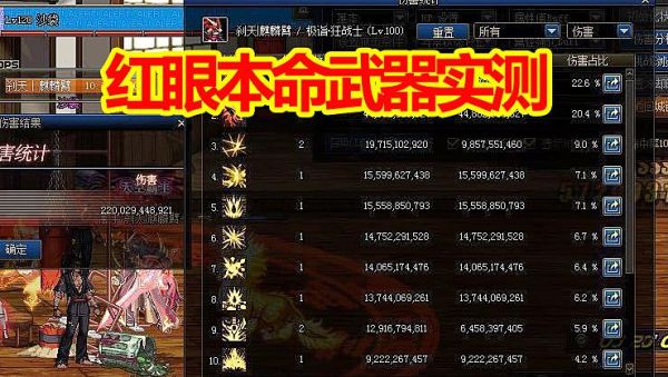 dnf红眼多少伤害能打团？（dnf红眼63带什么武器）