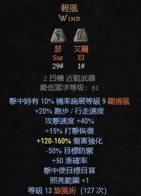暗黑二4孔长柄武器做什么符文之语？（暗黑1.13初期2孔武器符文之语）