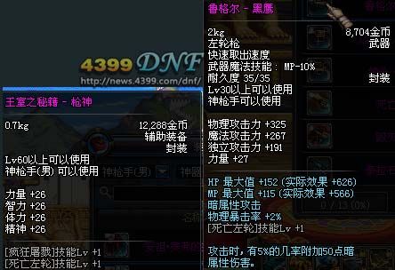 地下城与勇士大枪带什么装备？（dnf80大枪最好的武器）