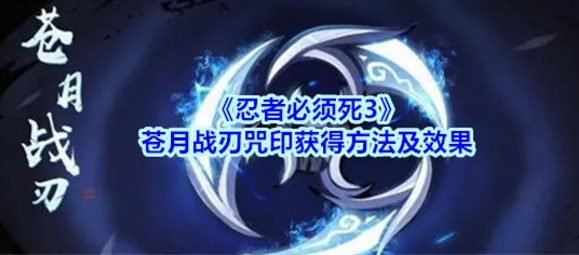 苍月战刃带什么咒印？（苍月 隐藏武器）