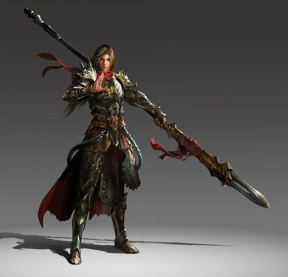 有什么动漫人物是拿枪（长枪）的？（武器动画图片）