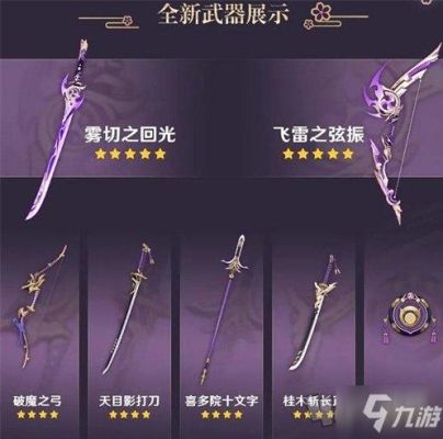 原神武器颜值排行？（男生武器名字大全图片大全图片）