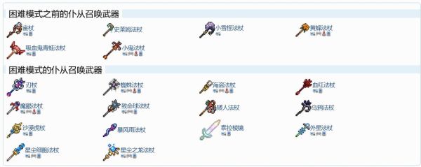泰拉瑞亚召唤法杖排行？（王者召唤武器大师）