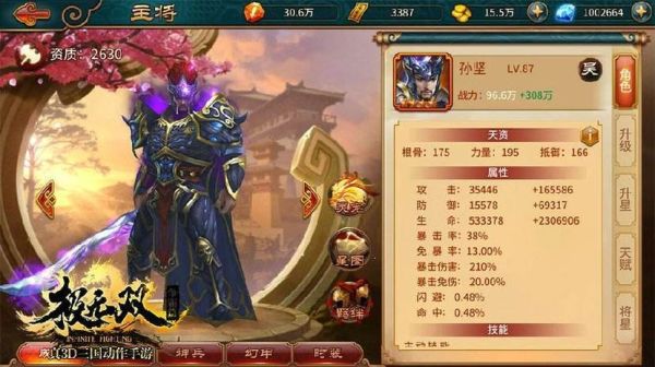 极无双十大武将排行？（极无双武器?化）
