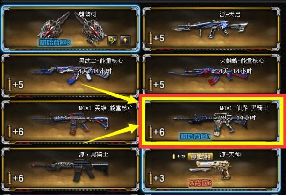 穿越火线手游挑战模式武器排行？（黑骑士有没有王者武器）