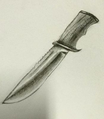学素描要用到哪些工具？（武器刀素描图片大全）