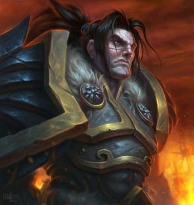 魔兽世界巫妖王之怒人族国王瓦里安。乌索恩的背景？（莱恩乌瑞恩武器）