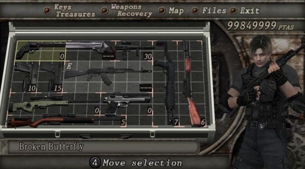 生化危机4原版所有武器？（生化危机4武器包）