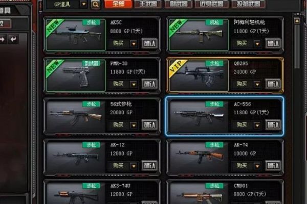 CF哪些GP武器值得购买？（cf最贵的gp武器）