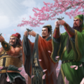 《三国演义》中桃园三结义的三兄弟分别是双股剑的谁,使丈八蛇矛枪的？（天下3武器外形）