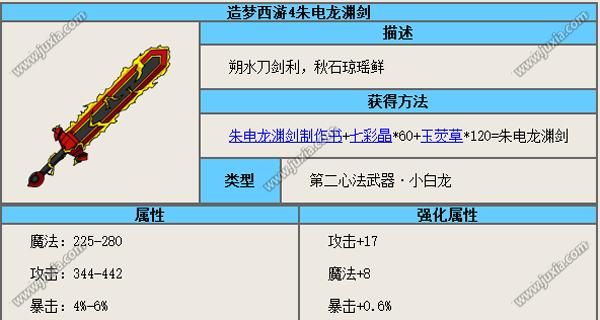 造梦西游4怎么获得小白龙剑系心法武器？（造梦西游4白龙马剑系武器）