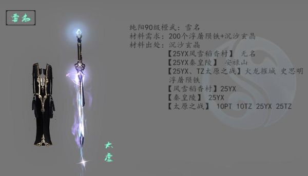 剑网3纯阳用什么武器？（剑网纯阳武器）