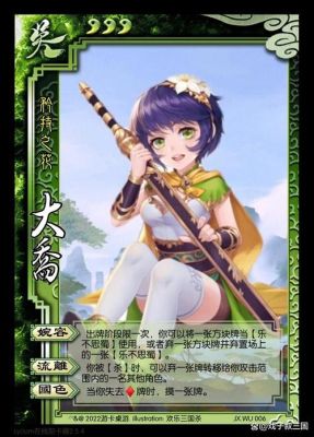 三国杀大乔可不可以将装备牌当技能？（三国无双4武器大乔）