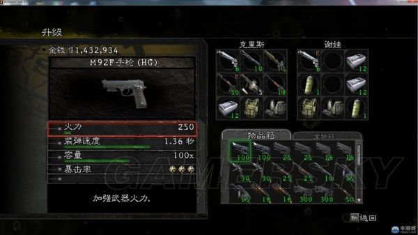 问下生化危机5里值得升级满的武器~？（生化5使用的武器）